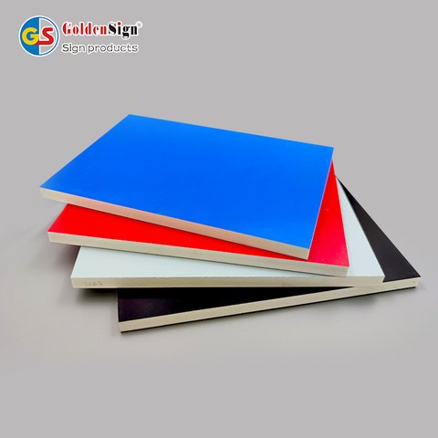Goldensign 1-25mm पीवीसी सह-extruded पैनल विदेशी मुद्रा बाहर निकालना पीवीसी सह बाहर निकालना फोम शीट 