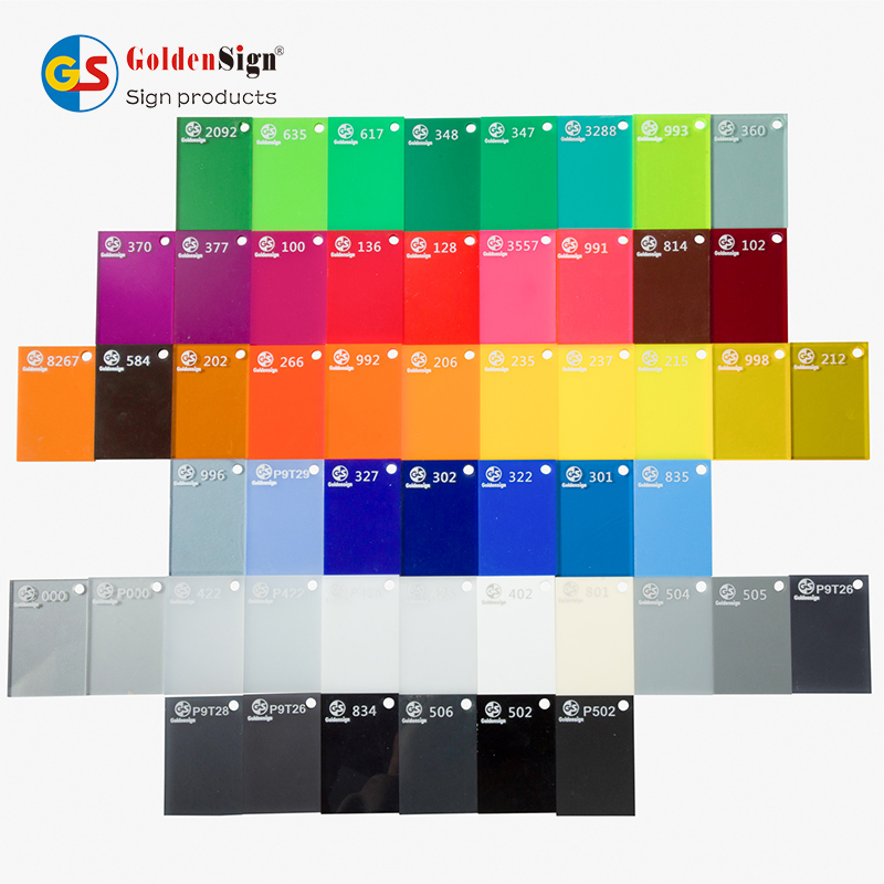 Fabriek heet verkoop Kleur acrylplaat 